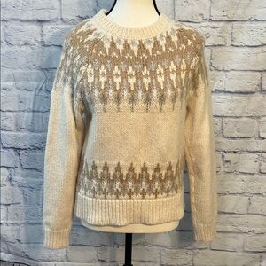 Club Monaco Tumblinah Sweater Fair Isle Wool/Alpaca Blend Size Small Soft
